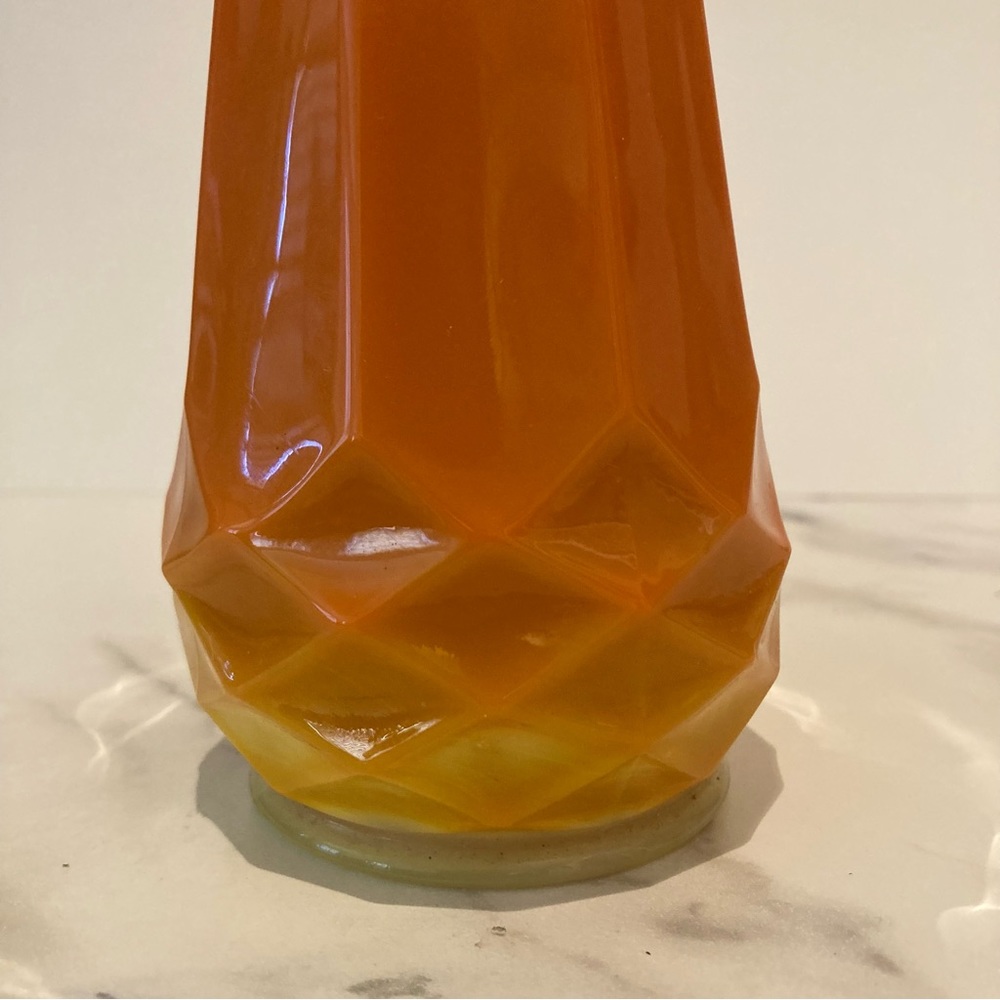LE Smith MCM bittersweet orange swung glass vase - Picture 4 of 6